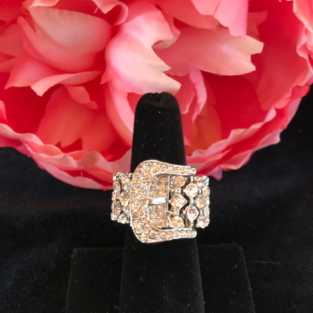 Sparkling Crystal Rhinestone Adjustable Ring